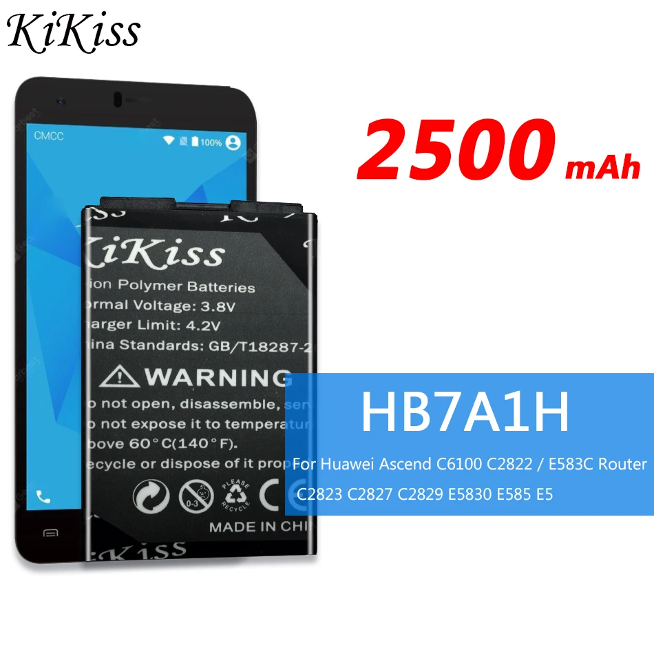 2500 мАч высокой Ёмкость Батарея HB7A1H для huawei C6100 C2822 E583C маршрутизатор C2823 C2827 C2829 E5830 E585 E5 телефон Батарея большой Мощность