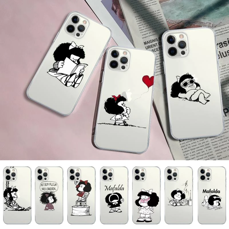 Cartoon Mafalda Phone Case for iPhone 11 12 13 mini pro XS MAX 8 7 6 6S Plus X 5S SE 2020 XR case best iphone 13 case