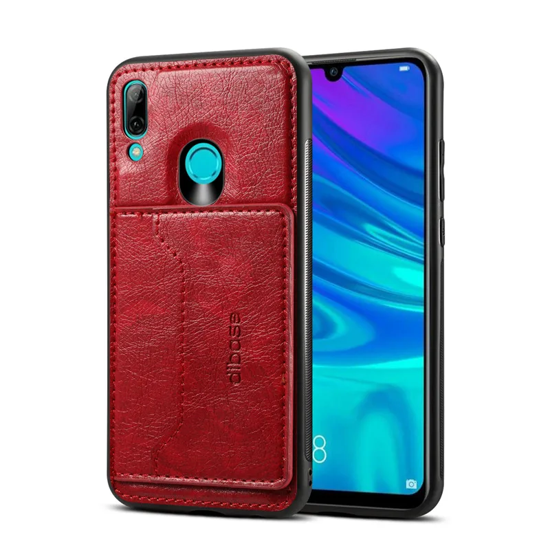 Чехол для huawei Honor 9X20 S 10i View 20 10 Lite магнитный держатель для карт чехол для huawei P30 P20 Lite Pro Y7 Y9 Prime - Цвет: Красный