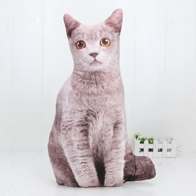 50 см 3D моделирование кошки подушка милый кот моющаяся плюшевая мягкая подушка игрушка для детей диван подушка домашнее украшение