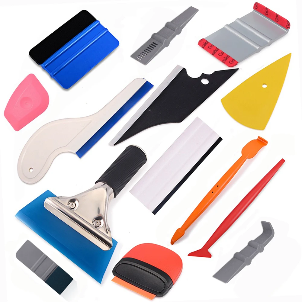 Foshio Carbon Fiber Vinyl Film Sticker Auto Wrap Tool Kit Auto