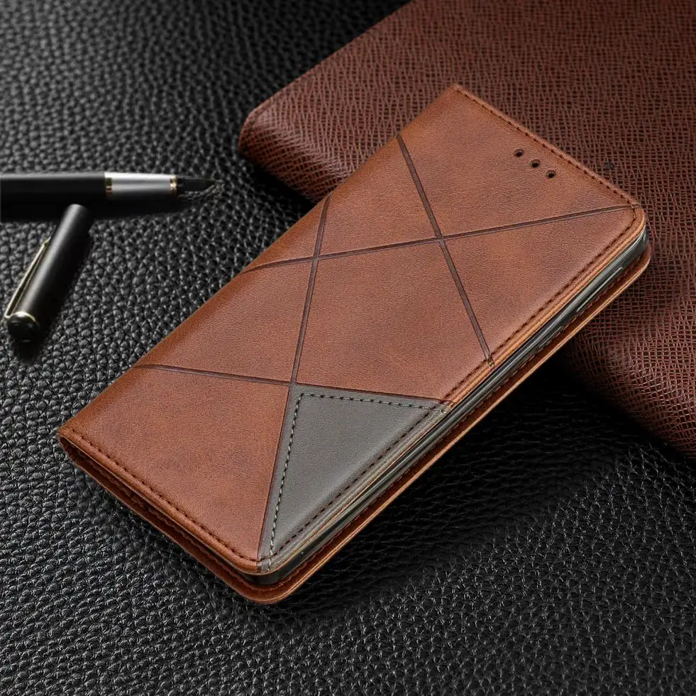 brown Для Nokia 7,2 6,2 4,2 3,2 2,2 1 плюс мобильный телефон оболочки Расширенный из искусственной кожи Модные Алмазная сетка сращивания Чехол-держатель с бумажником и застежкой Чехол для телефона на магните - Цвет: brown