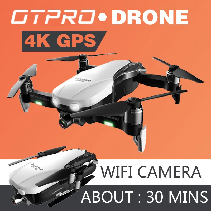 Profissional GPS Drone FPV RC with 4K Camera Mini Drones Quadcopter Folding Remote Control Toys gift | Игрушки и хобби