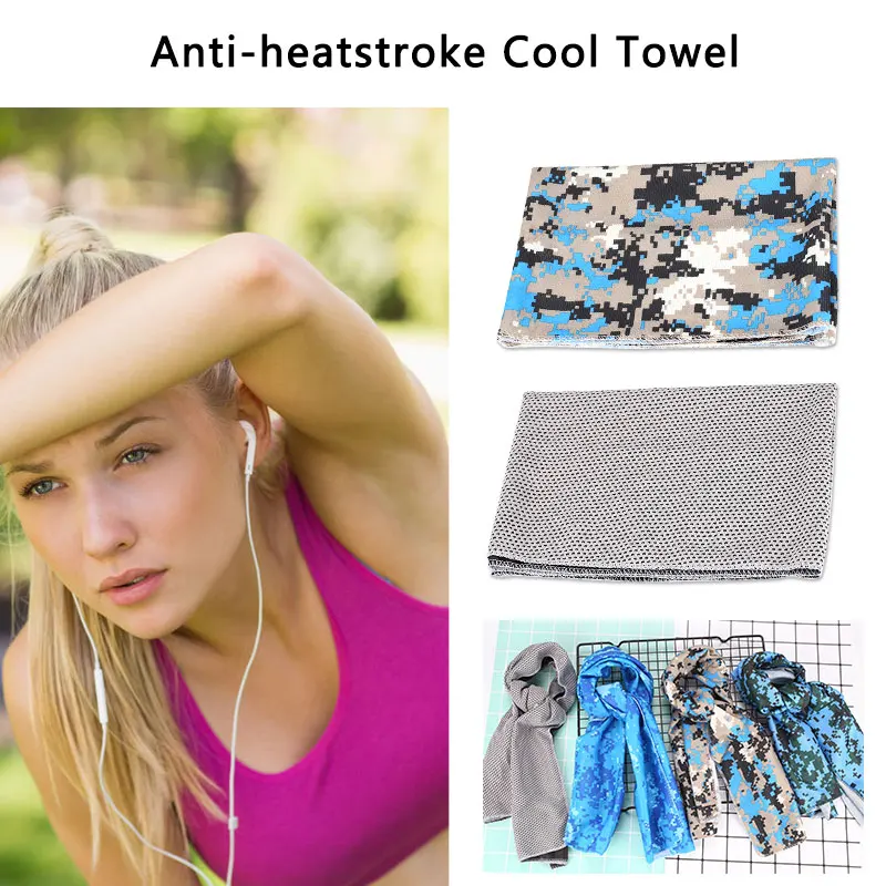 Cooling Towel Durable Practical Polyester 4color Golf Football Outdoor Sports Ice Scarf Fitness Cool Bowling Sports Towel