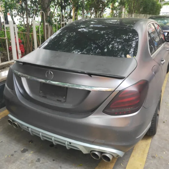 Для Benz W205 C200L C260L спойлер задний из углеродного волокна материал заднее крыло автомобиля 4 двери спойлер-UP