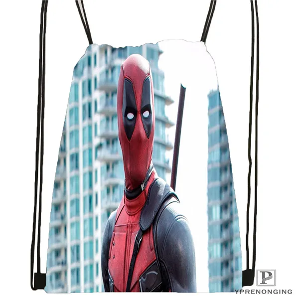 Drawstring Backpack Пользовательские Человек-паук супер герои Marvel походная сумка на шнурке милый рюкзак для детей(черная спинка) 31x40 см#180531-01-50 - Цвет: Drawstring Backpack
