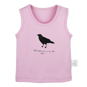 

Game of Thrones Three-eyed crow House Stark Direwolf Design Newborn Baby Tank Tops Toddler Vest Sleeveless Infant Cotton Clothes