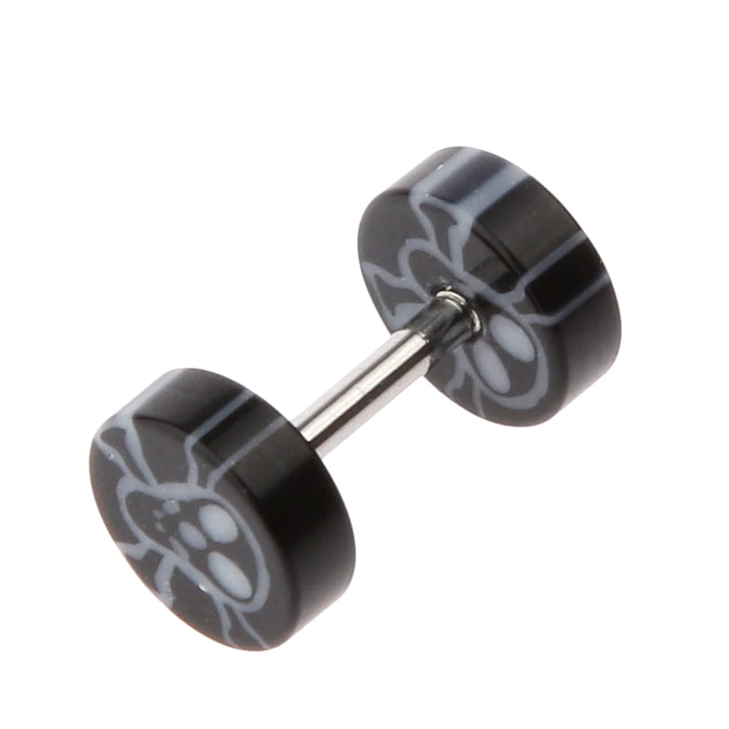 12x Colorful Fake Cheater Ear Plugs Studs Earrings  Jewelry 6mm