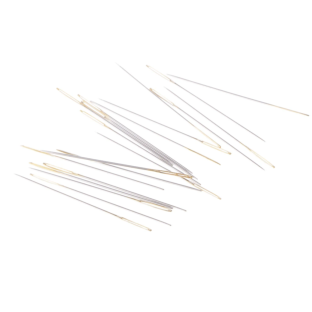 20pcs Large-Eye Embroidery Cross Stitch Needles Tapestry Darning Needle 28#