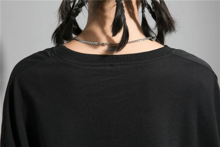 Max LuLu топы футболки модная Корейская одежда женская уличная Женская Осенняя свободная футболка Kawaii винтажная черная хлопковая одежда