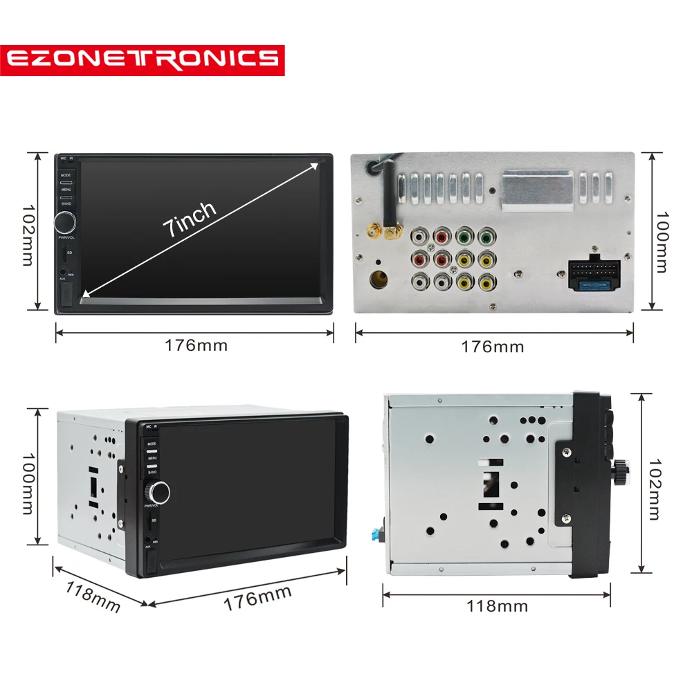 Продажа 2Din Android 9,0 автомобильное радио стерео 7 дюймов Универсальный Автомобильный плеер font b GPS b font навигация Wifi Bluetooth OBD2 USB RDS SWC аудио видео без DVD
