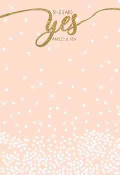 

Customize Photo Background for Wedding Printed Dots Texts Names Party Themed Photography Backdrop