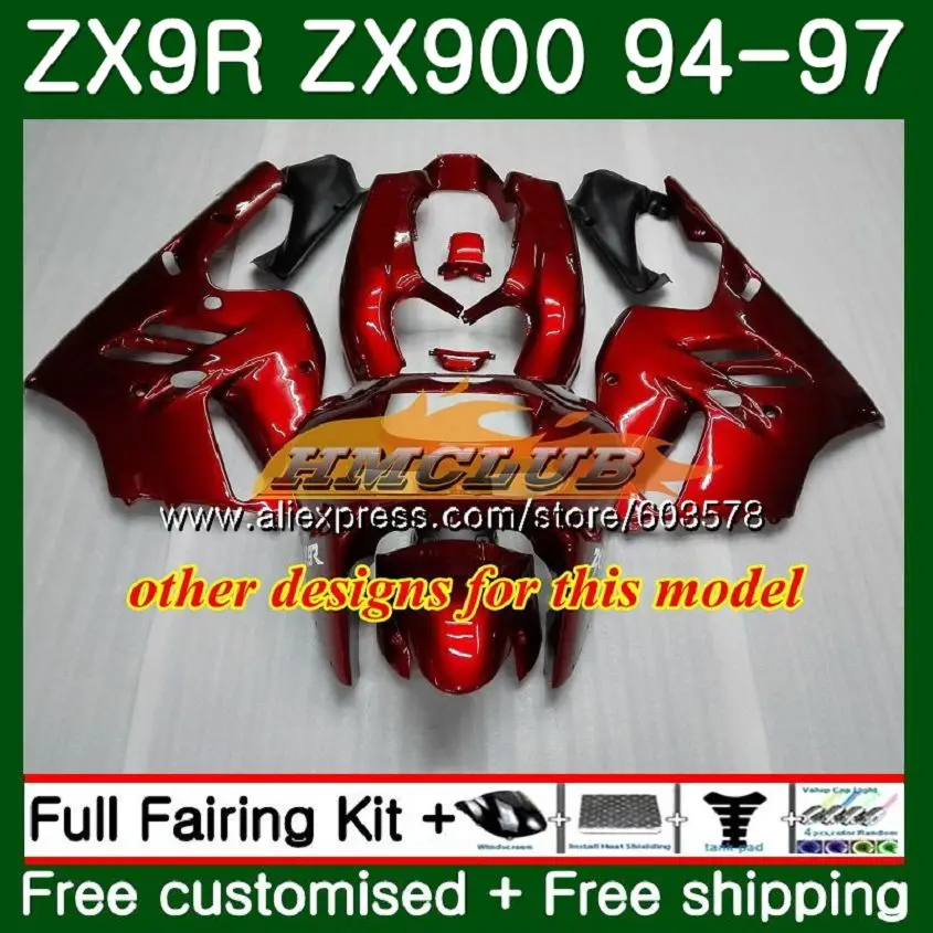 Корпус для KAWASAKI ZX900 900 CC ZX9R 94 95 96 97 оранжевого, черного цветов, 109CL. 36 ZX 900 9 R ZX 9R 900CC ZX-9R 1994 1995 1996 1997 обтекатели