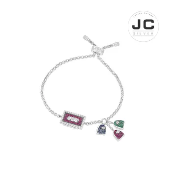 

New Fashion Charms Original Copy Jewelry,80S Cassette Bracelet For Women With Mono Logo Zircon Gift Box
