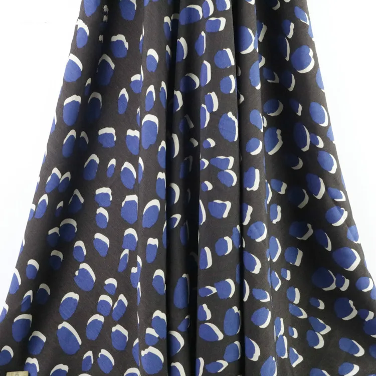 

Stock woven 50*75 composite silk flower crepe print cloth spring and summer European and American fashion dress fabric