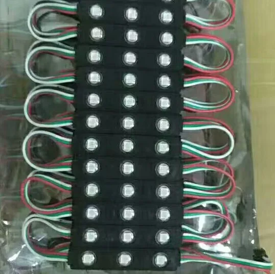 Светодиодный модуль WS2811 DMX 3 светодиодный DC12V Светодиодный светильник для сада SMD5050 RGB Водонепроницаемый светодиодный цифровой модуль с пикселем струнный светильник черный/белый