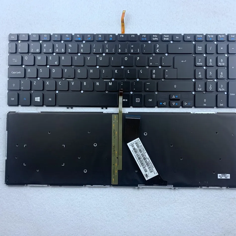 Арабская латинская немецкая португальский с подсветкой клавиатура для ACER Aspire V5