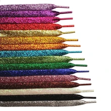 140cm 160cm 180cm Long Metallic Look Sparkle Boot Shoe Lace Glitter Shoelaces Bling Bling