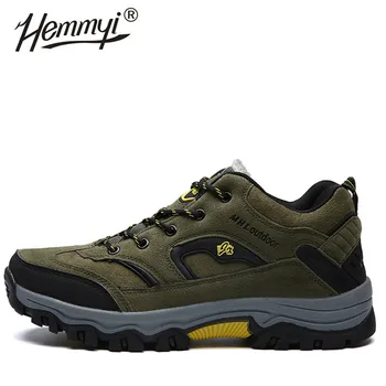 

Hemmyi 2019 New High Quality Men's Hiking Shoes Non-slip Sport Climbing Shoes Cold Protection Couple Boot Shoes Big Size 36-47