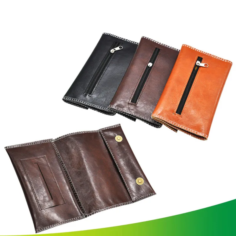

New 1pcs -PU Leather Tobacco Bag Portable Cigarette Rolling Pipe Tobacco Pouch Case Wallet Tip Paper Holder Smoking Accessories