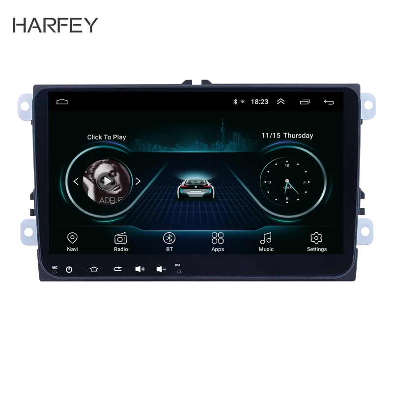 Harfey Автомобильный HD 9 &quotAndroid 8 1 стерео Авто радио GPS навигатор для Volkswagen Skoda Octavia golf