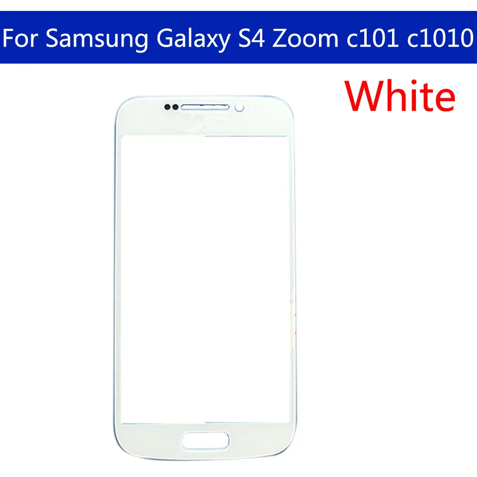 10pcs \ Лот для samsung Galaxy S4 зум C101 C1010 C105 SM-C1010 SM-C101 SM-C105 ЖК-дисплей спереди Сенсорный экран Стекло внешний объектив 4,3"