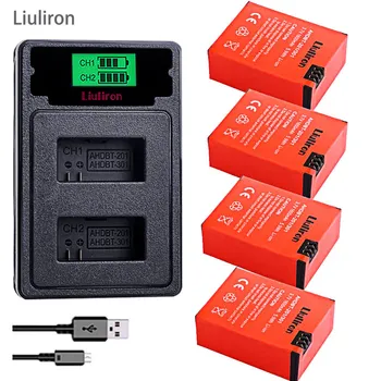 

High capacity bateria hero 3 gopro hero3 battery + TYPE-C USB charger+battery case for GoPro go pro Hero 3 3+ camera accessories