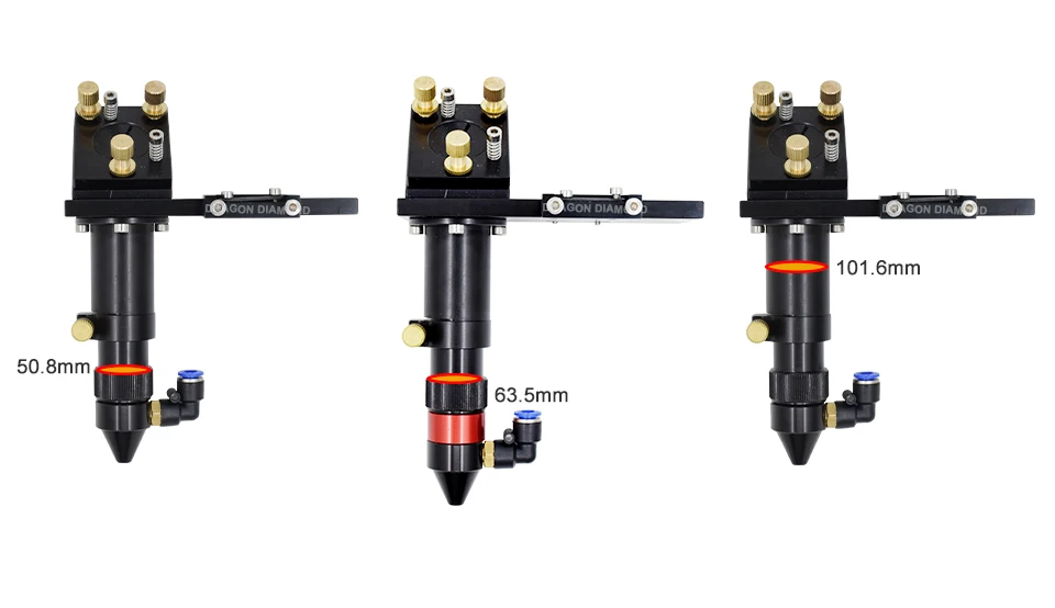 CO2 лазерная головка фокусировочная линза D20 мм fl50,8& 63,5& 101,6 мм зеркала 25 мм для лазерной гравировки резки
