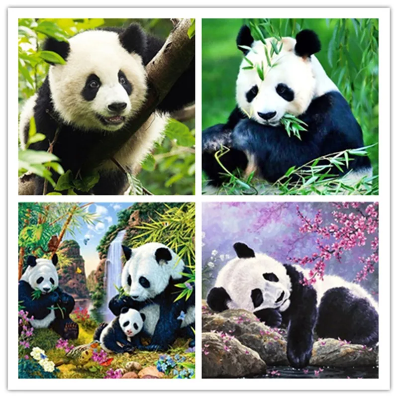 

Full drilling Diamond Embroidery Animal Full Square/Round drill Picture Home Decoration Diamond Painting Panda