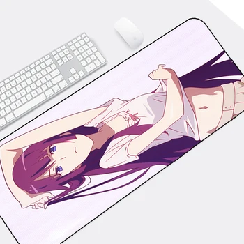 

The Beautiful Girls Senjougahara Hitagi Anime Mousepad Bakemonogatari Pc Laptop Desktop Game Player Mats for Lol Dota2
