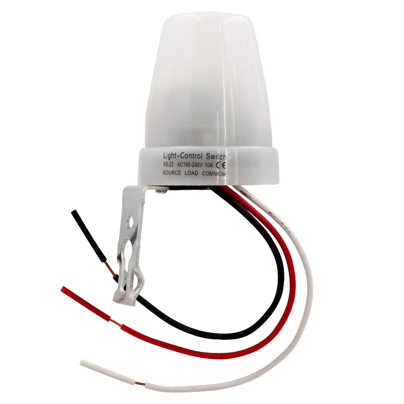 High Quality Outdoor Wall Mounted adjustable 110V-240VAC Automatic light control sensor switch for LED lamp bulbs 1pc HH (6)