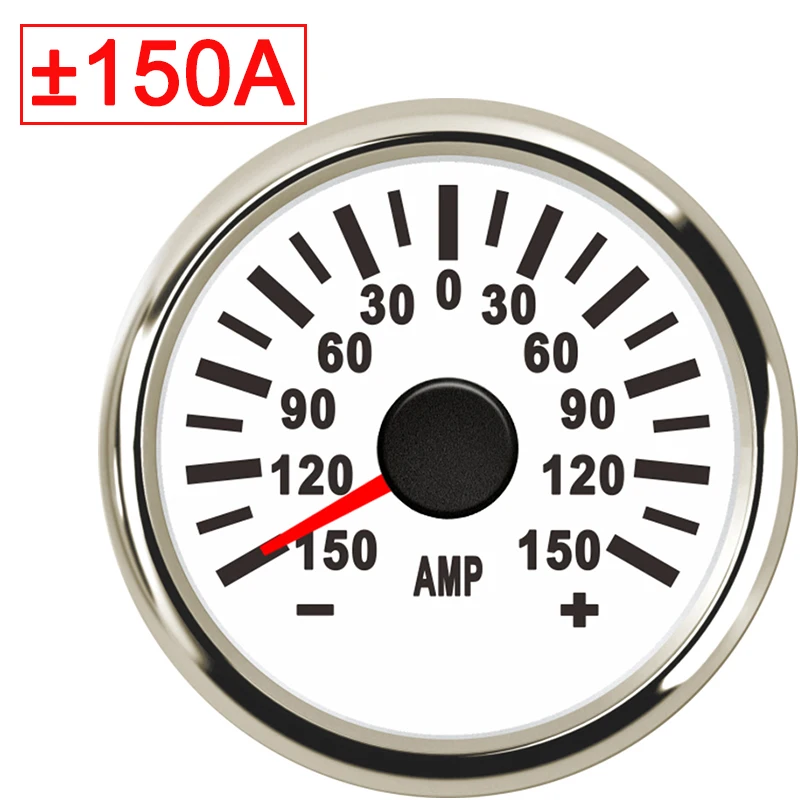 Amperemeter 150A painel Универсальный Мото Автомобиль Лодка 52 мм Ампер Измеритель тока 9-32 В с красной подсветкой для автомобиля мото rcycle авто