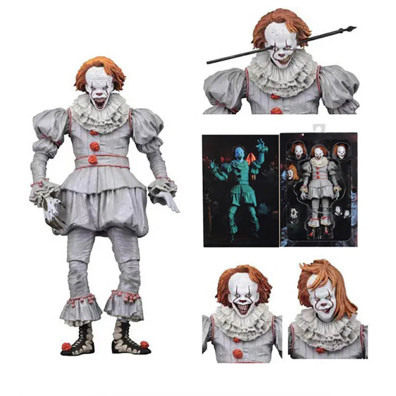 Q with box NECA The 13th Friday Джейсон, Фредди Крюгер Leatherface бензопила Джон Карпентер Майкл Майерс это Pennywise Джокер фигурка - Цвет: Q with box