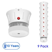 Cheap CPVan 9pcs Wireless Smoke Detector 10- yr smoke alarm EN14604 CE Certification 85dB fire alarm rookmelder detector de humo Cheap CPVan 9pcs Wireless Smoke Detector 10- yr smoke alarm EN14604 CE Certification 85dB fire alarm rookmelder detector de humo