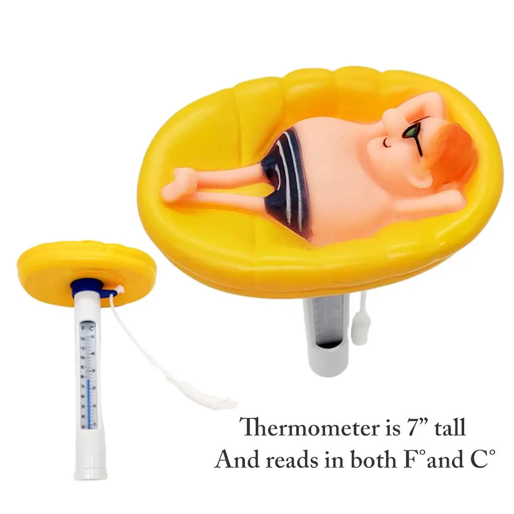 

Floating Pool Thermometer Large Size Durable Thermometer With String For Swimming Pools Hot Tub Spa