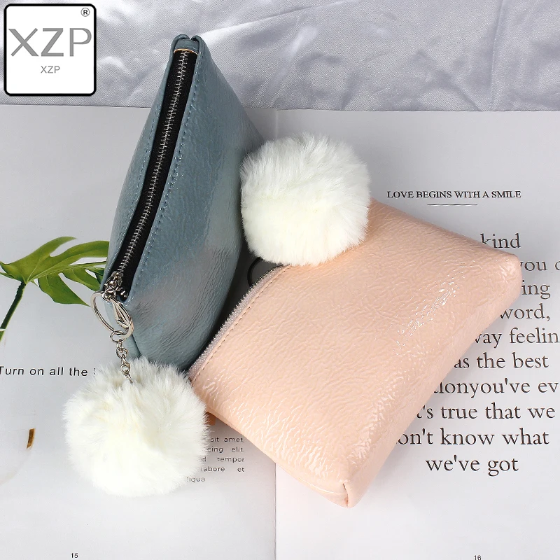 XZP, Одноцветный, ПУ лакированная кожа, водонепроницаемый, многофункциональный клатч, косметичка, сумка для мелочи, кошелек, моющийся органайзер, сумка, сумочка