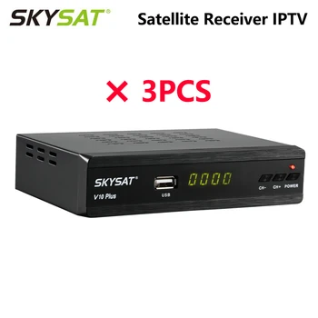 

[3PCS] SKYSAT V10 Plus DVB S2 Satellite Receptor Support CCCamd Newcamd Biss PowerVu Xtream IPTV M3U TV Box