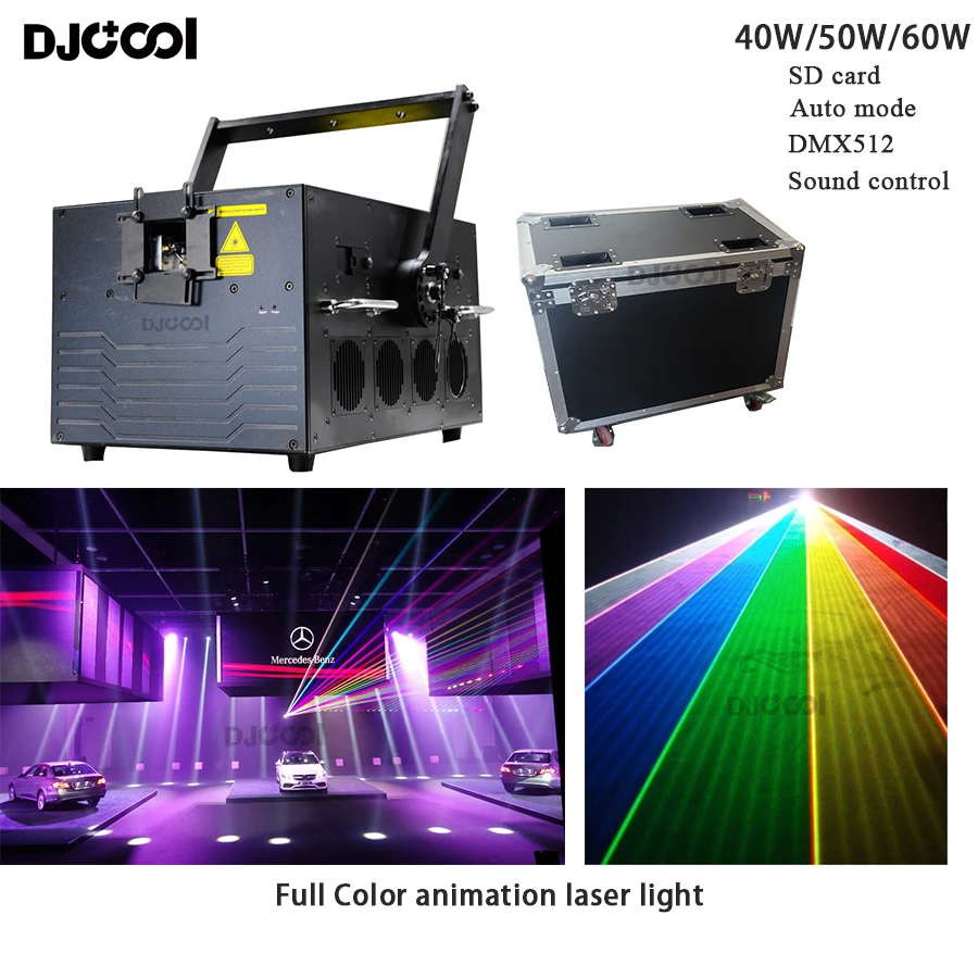 Flight case Big Laser Light RGB 60W Full Color Animation Show RGB Patterns  Laser Projector For DJ led Music Party|Stage Lighting Effect| - AliExpress