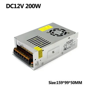 

Universal DC12V Switch Power Supply 16.7A 200W Driver Switching 110V 220V AC DC 12V Lighting For LED Strip Display Light CCTV