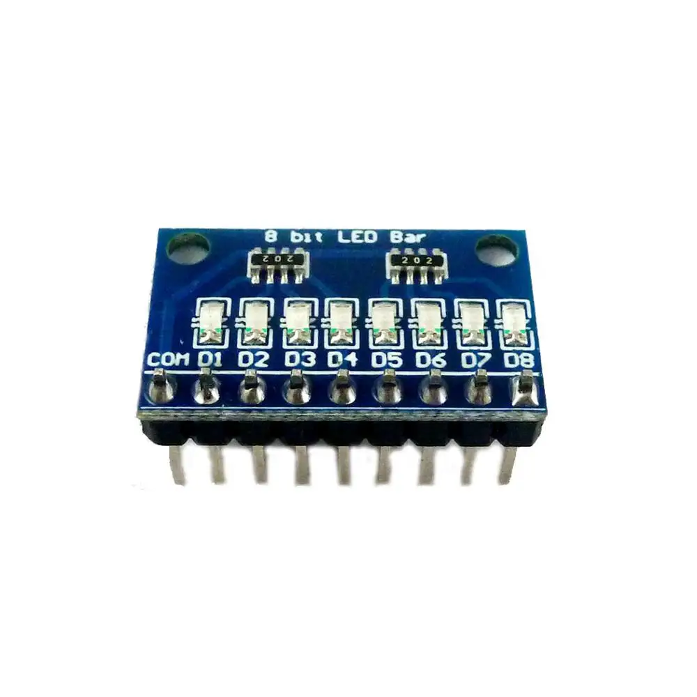 

5x 3.3V 5V 8 Bit Blue/Red Common anode/cathode LED indicator Module diy