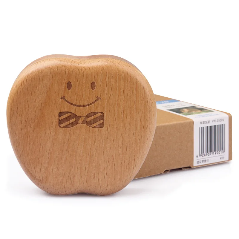 

Apple Expression Theme Baby ya wu Lanugo Baby Teeth Box Teeth Storage Case Infant Cool Souvenirs