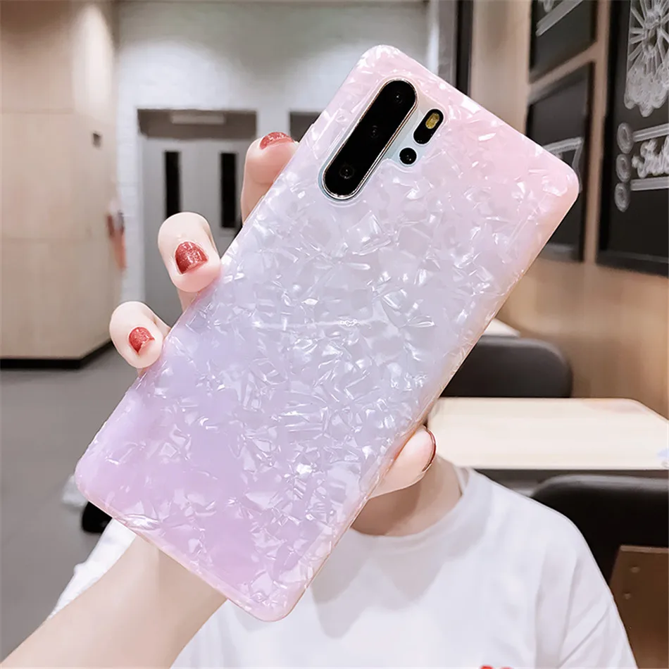 P30 P20 Lite Pro mate 30 20 блестящая оболочка с узором сверкающая блестка с кристаллами, прозрачная, для телефона чехол для huawei Honor Чехол Мягкий ТПУ чехол