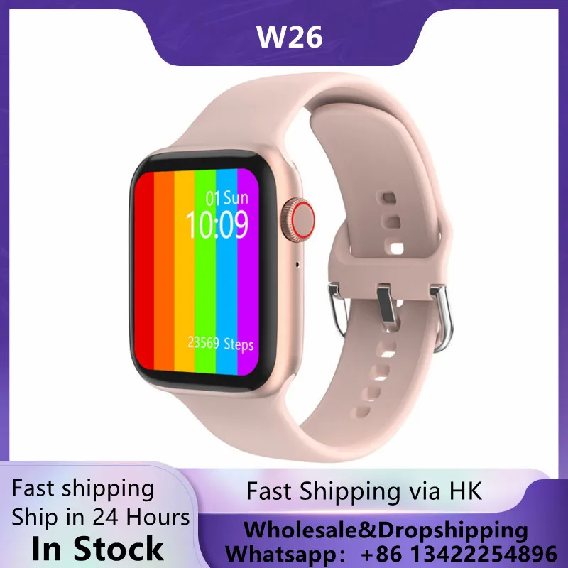Смарт-часы IWO W26 Pro 44/40 мм серия 2020 6 женские Bluetooth звонки ЭКГ пульсометр температура