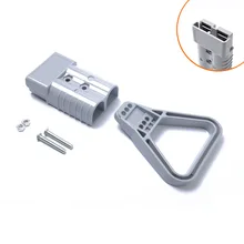 Приграничные Автозапчасти Серый 350A 600V вилочный погрузчик разъем для подключения аккумулятора+ ручка с 2 шт. терминала