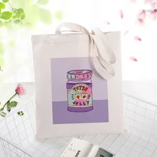 Фиолетовая серия сумки вместительная сумка для покупок сумка холщовая на заказ Печать текстовый логотип DIY ежедневное использование экологическая многоразовая утилизация