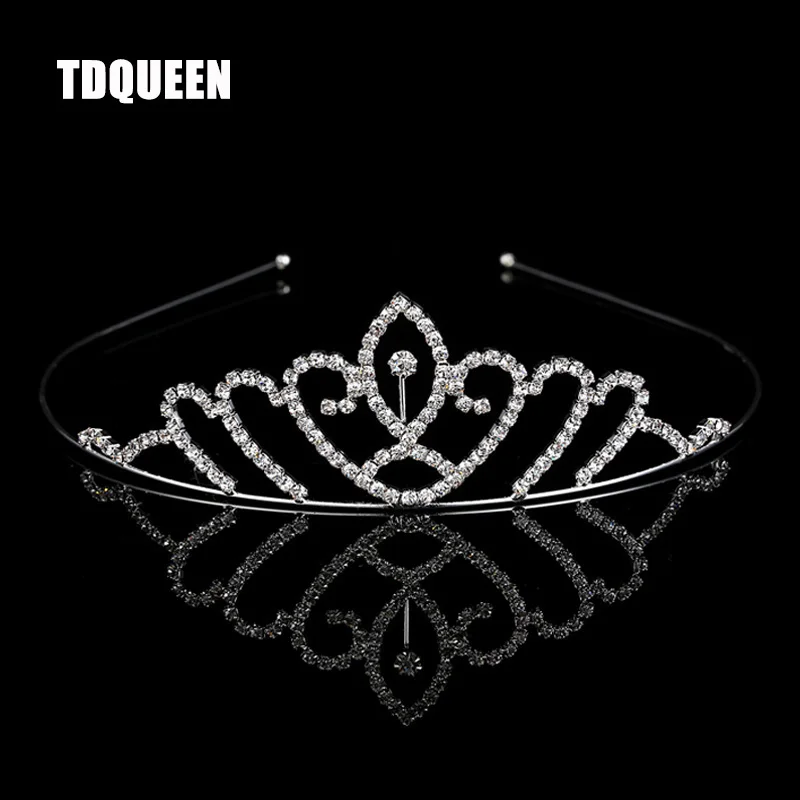 Тиара для девочек TDQUEEN Цветочная свадьбы повязка на голову с кристаллами из