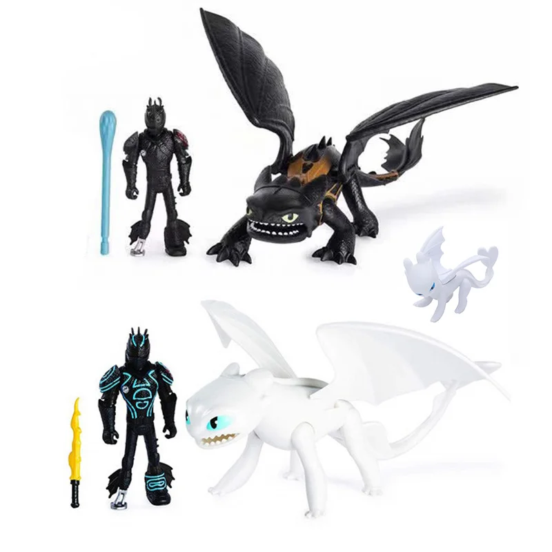 

Light Fury Toothless 9"23cm How to Train Your Dragon Toothless Action figure Toys For Children's Birthday Gifts
