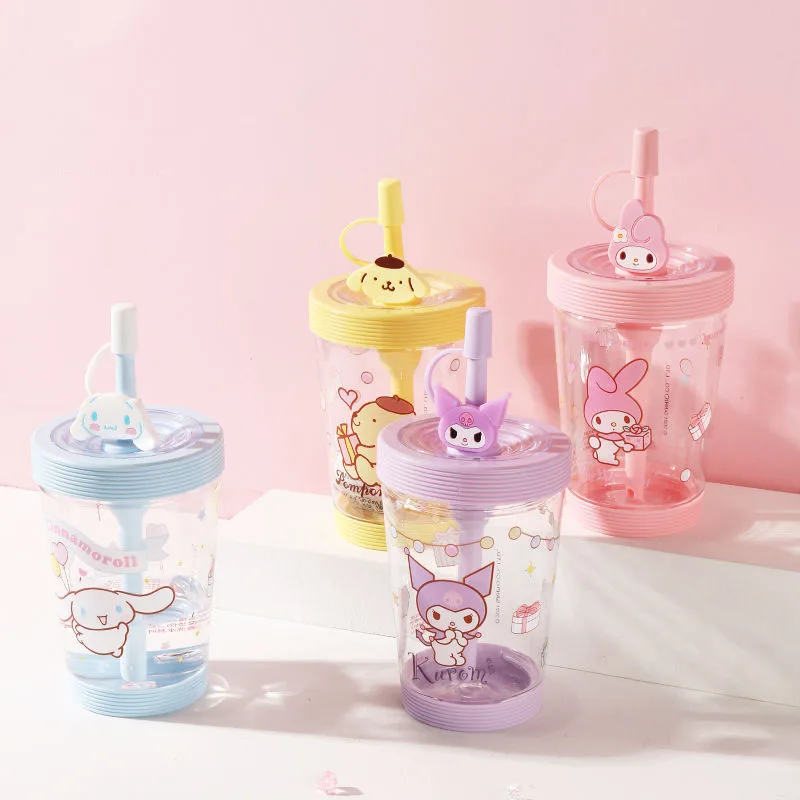 Cute Water Bottle with Bunny Ears and a Straw - Kuru Store