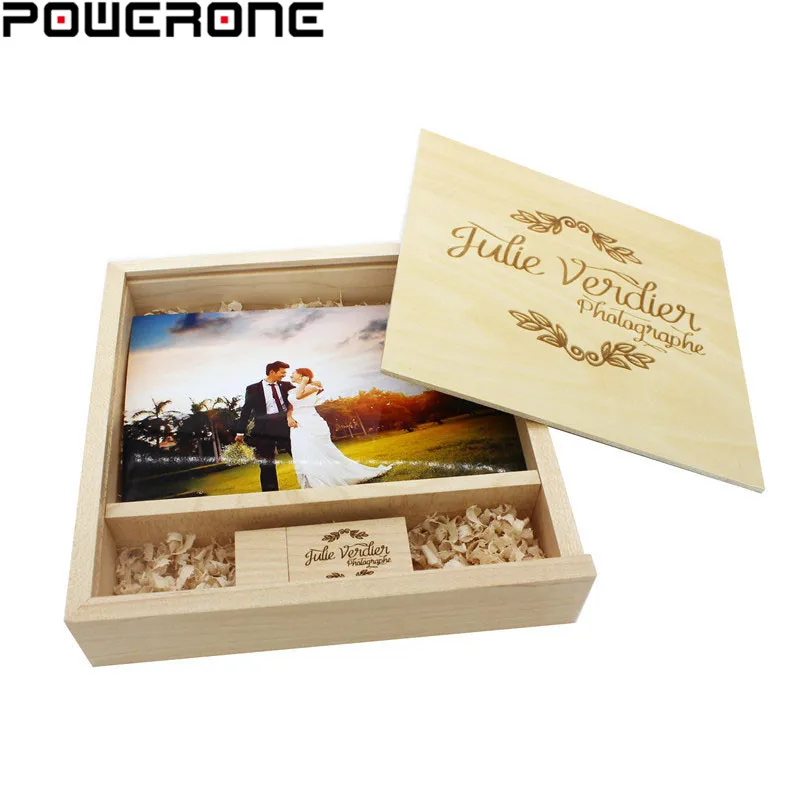 POWERONE usb флеш накопитель 2 0 деревянный фотоальбом 4 ГБ 8 16 32 64 128 бесплатный
