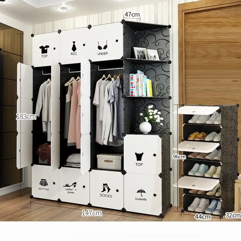 Armoire Rangement Szafa Armario Ropa Armadio Guardaroba Mobilya Mueble De Dormitorio Bedroom Furniture Closet Cabinet Wardrobe - Цвет: Version Q